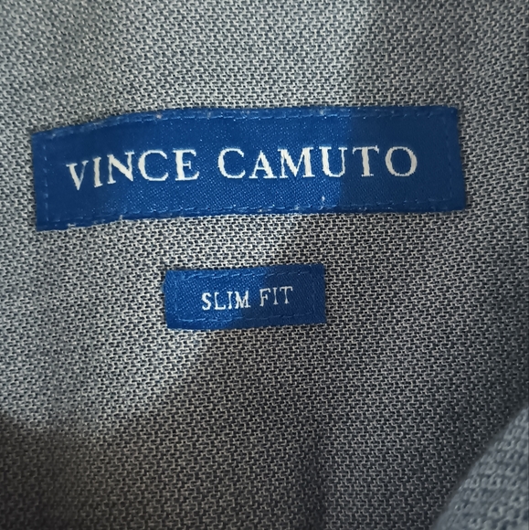Vince Camuto Shirt, Adult Men 15.5/34-35 Blue Button Down Slim Fit Casual Shirt - Picture 6 of 12